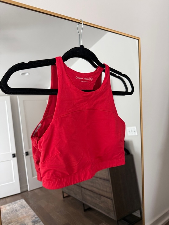 Outdoor Voices Tops - Outdoor Voices Red High-Neck Sports Bra